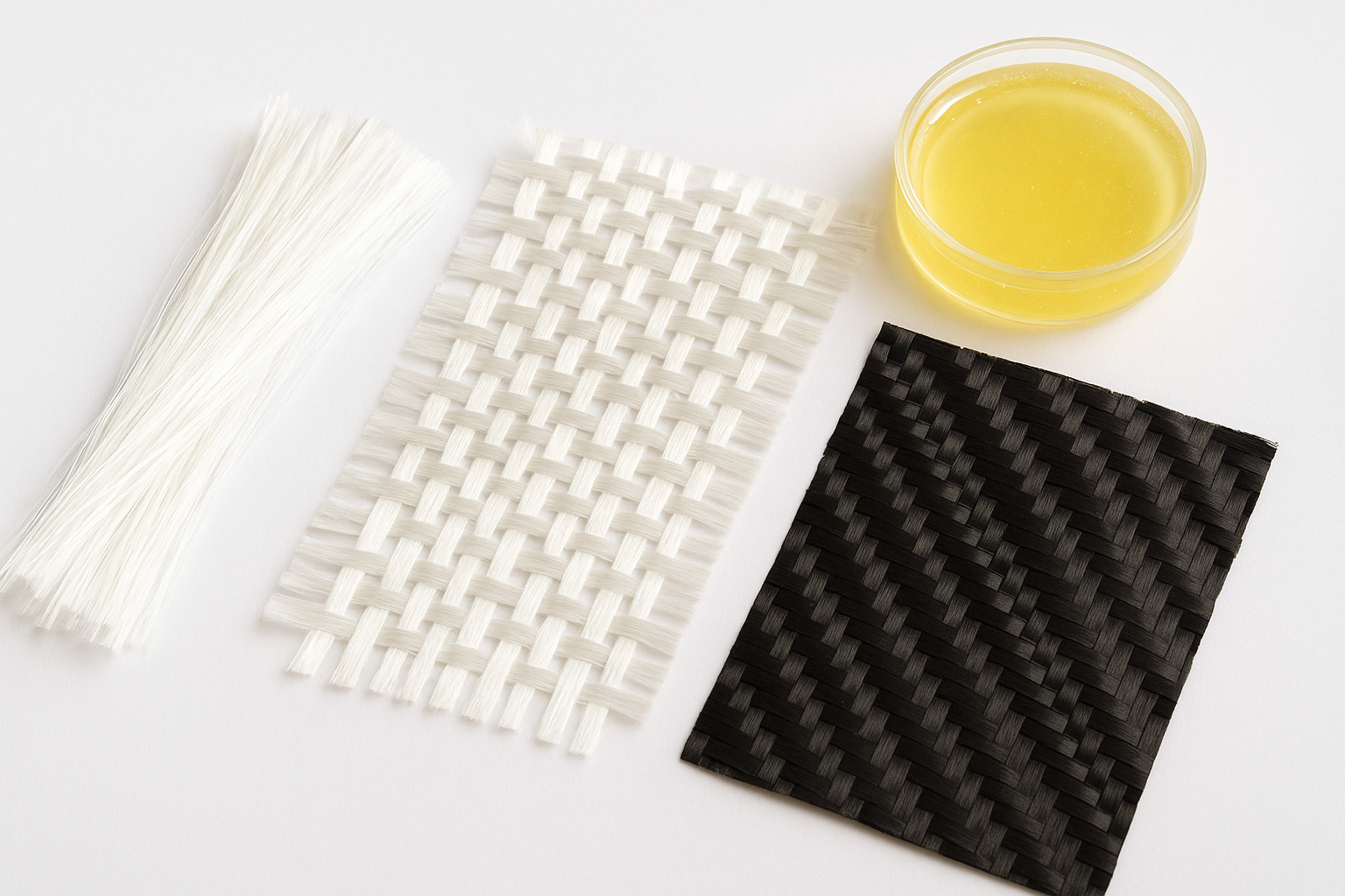 «مقایسه الیاف شیشه، حصیری و کربن در صنعت کامپوزیت | ماندگار بسپار»